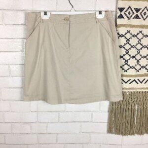 White Stag Womens Stone Tile Skirt Size 10 Cotton/Spandex Beige